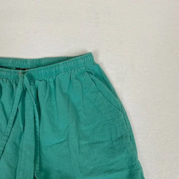 Vintage Jane Ashley Cotton Embroidered Rhinestone Floral Stretch Cropped Pants - Picture 7 of 8